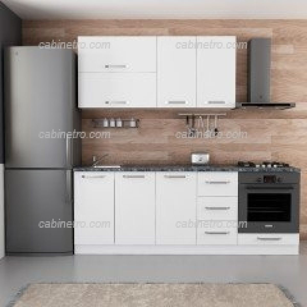 سرویس آشپزخانه | سفید 220 سانتی B-5