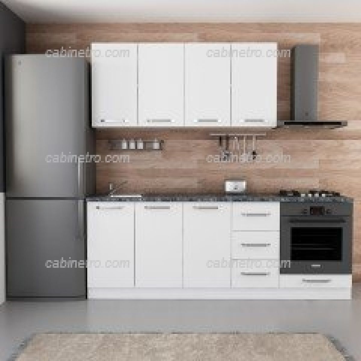 سرویس آشپزخانه | سفید 220 سانتی B-6