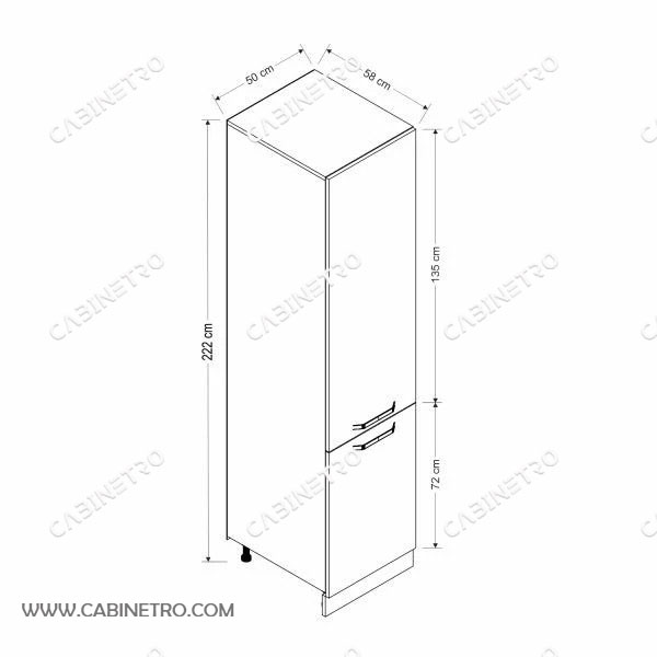 کابینت آماده | کمدی سفید 50 سانتی K50-S1