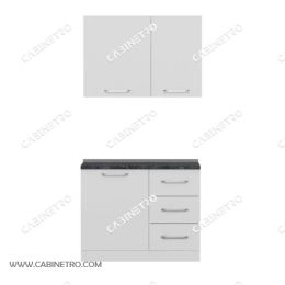 کابینت آشپزخانه | سفید 100 سانتی S2