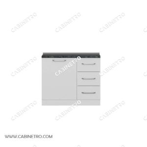 کابینت آماده | زیرسینک سفید 100 سانتی S2