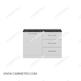 کابینت آماده | زیرسینک سفید 120 سانتی کشویی
