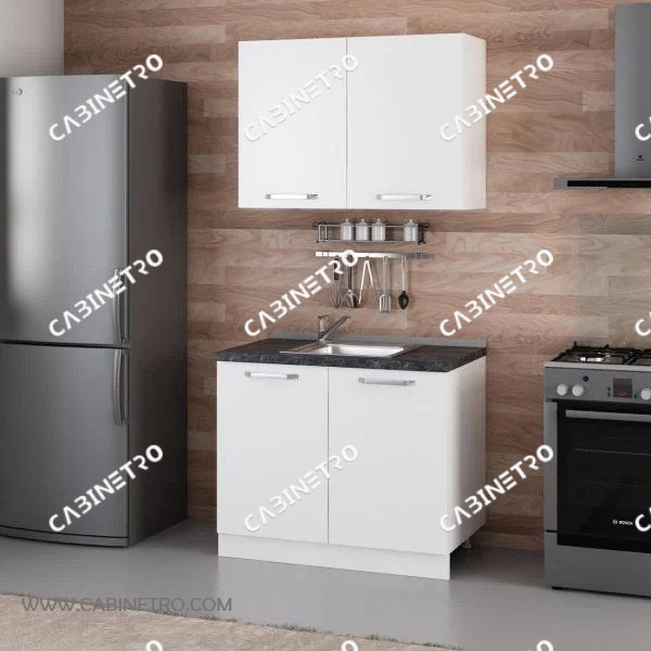 کابینت آشپزخانه | سفید 100 سانتی S1