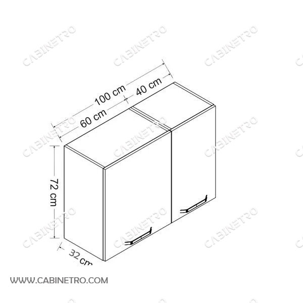 کابینت آماده | دیواری سفید 100 سانتی S2