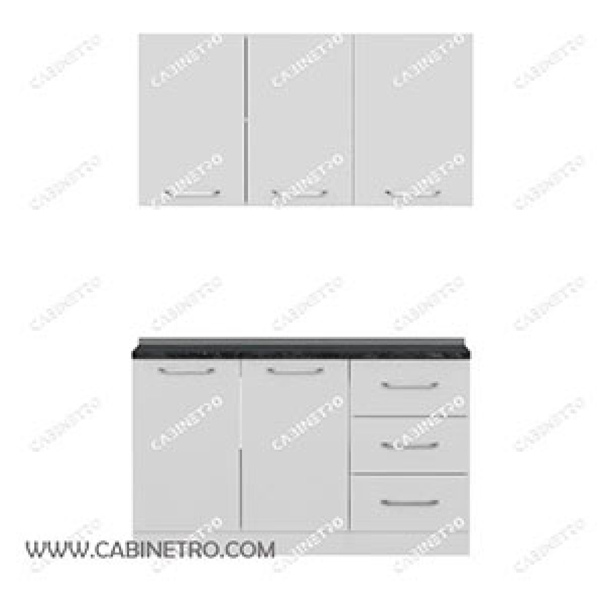 کابینت آشپزخانه | سفید 140 سانتی S1