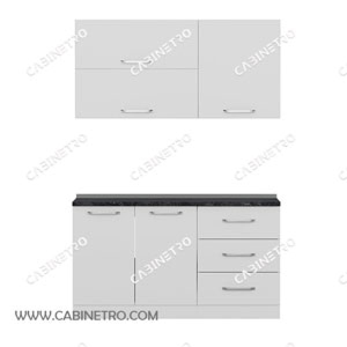 کابینت آشپزخانه | سفید 150 سانتی S2