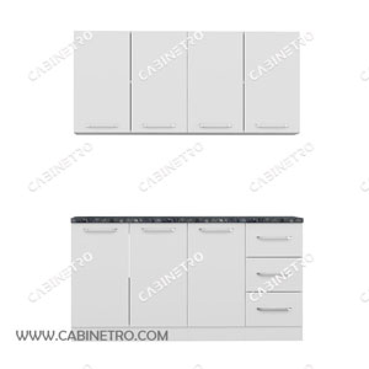 کابینت آشپزخانه | سفید 160 سانتی S1