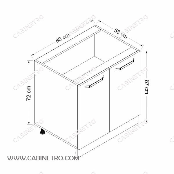 کابینت پیش ساخته | زمینی 80 سانت گردویی