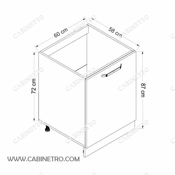 کابینت پیش ساخته | فر 60 سانت گردویی