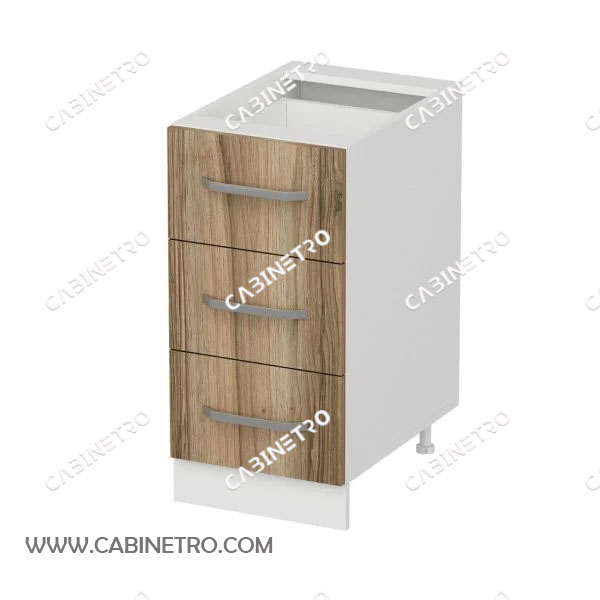 کابینت پیش ساخته | 3 کشو 40 سانت گردویی