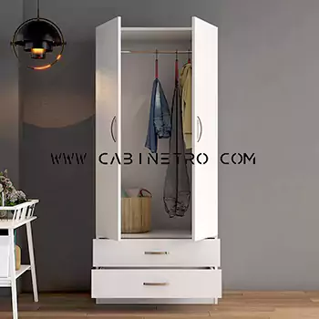 کمد 80 سانتی کشودار با رگال لباس